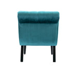 Fauteuil d'appoint sans accoudoirs capitonné en velours – 1 place, plusieurs coloris