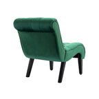 Fauteuil d'appoint sans accoudoirs capitonné en velours – 1 place, plusieurs coloris