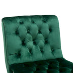 Fauteuil d'appoint sans accoudoirs capitonné en velours – 1 place, plusieurs coloris