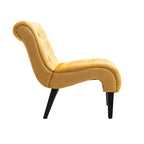 Fauteuil d'appoint sans accoudoirs capitonné en velours – 1 place, plusieurs coloris