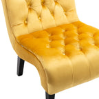 Fauteuil d'appoint sans accoudoirs capitonné en velours – 1 place, plusieurs coloris