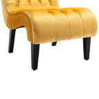 Fauteuil d'appoint sans accoudoirs capitonné en velours – 1 place, plusieurs coloris