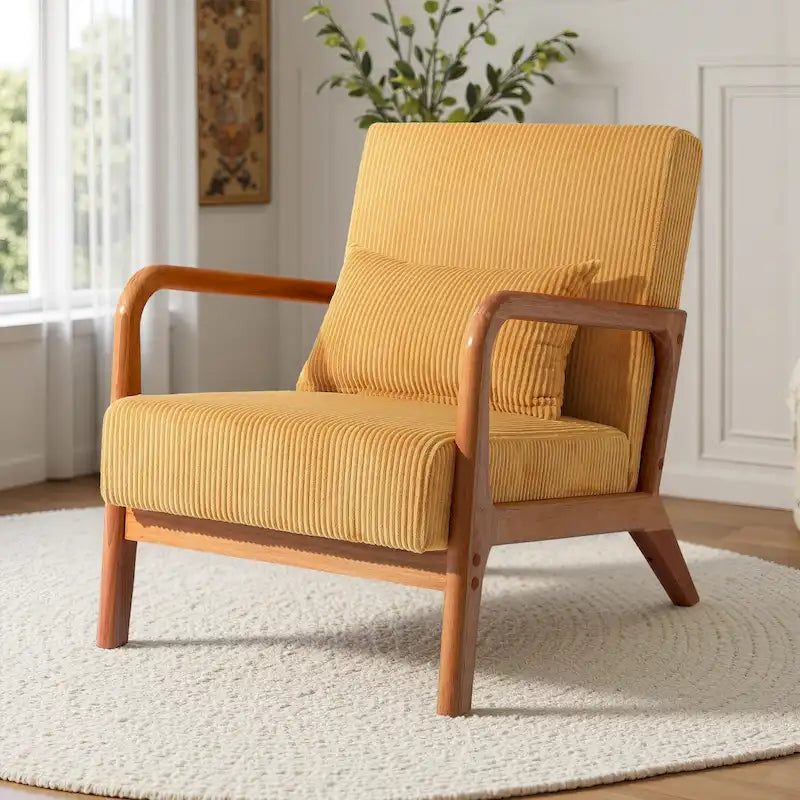 Fauteuil d'appoint du milieu du siècle en velours côtelé – 1 place, plusieurs couleurs