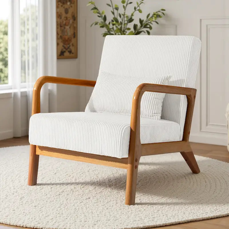 Fauteuil d'appoint du milieu du siècle en velours côtelé – 1 place, plusieurs couleurs