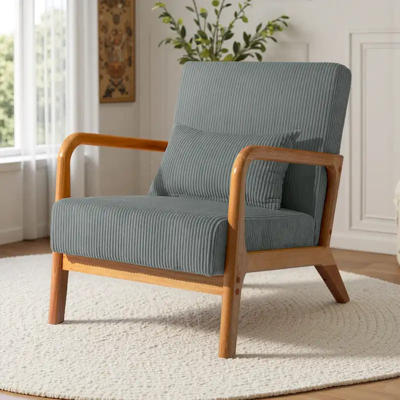 Fauteuil d'appoint du milieu du siècle en velours côtelé – 1 place, plusieurs couleurs