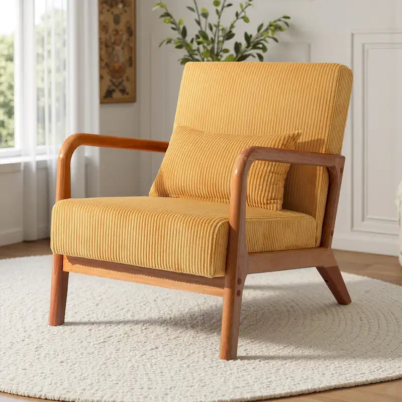 Fauteuil d'appoint du milieu du siècle en velours côtelé – 1 place, plusieurs couleurs