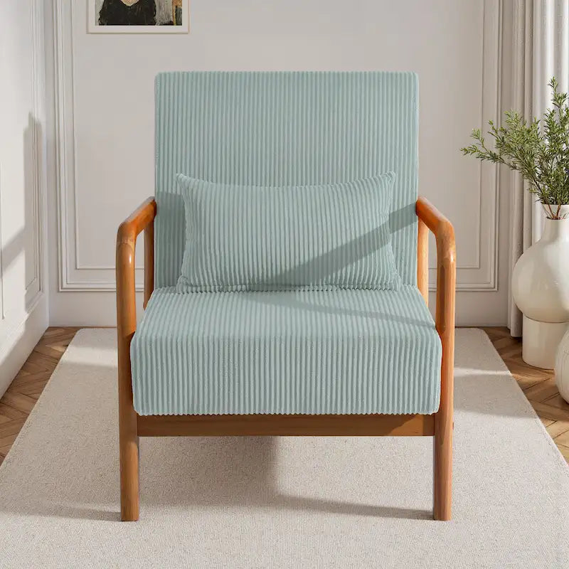 Fauteuil d'appoint du milieu du siècle en velours côtelé – 1 place, plusieurs couleurs