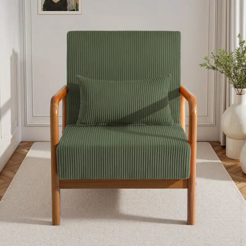 Fauteuil d'appoint du milieu du siècle en velours côtelé – 1 place, plusieurs couleurs