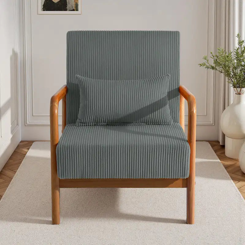 Fauteuil d'appoint du milieu du siècle en velours côtelé – 1 place, plusieurs couleurs