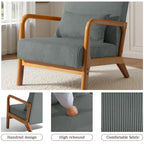Fauteuil d'appoint du milieu du siècle en velours côtelé – 1 place, plusieurs couleurs