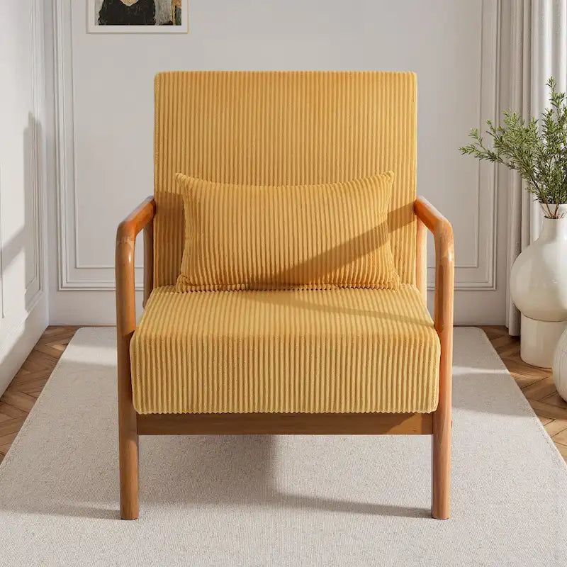 Fauteuil d'appoint du milieu du siècle en velours côtelé – 1 place, plusieurs couleurs