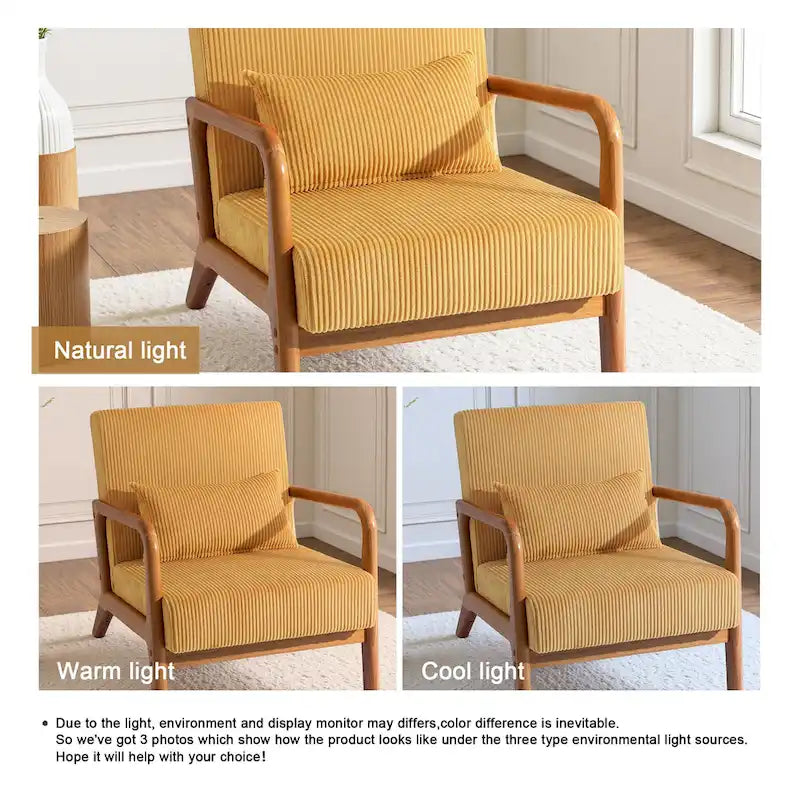 Fauteuil d'appoint du milieu du siècle en velours côtelé – 1 place, plusieurs couleurs