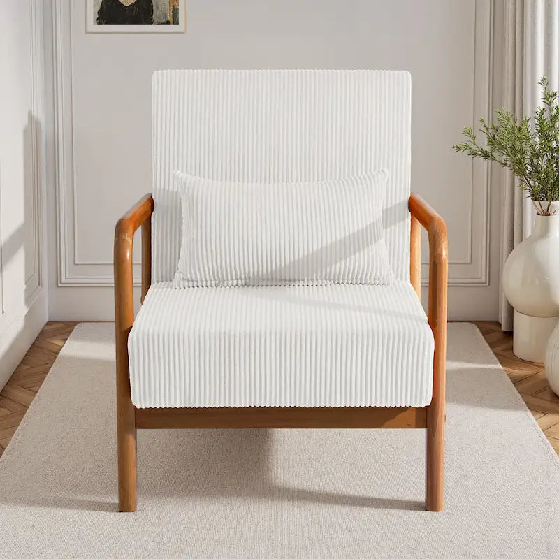 Fauteuil d'appoint du milieu du siècle en velours côtelé – 1 place, plusieurs couleurs