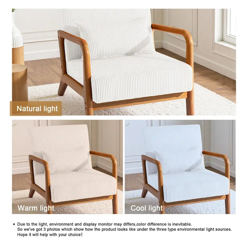 Fauteuil d'appoint du milieu du siècle en velours côtelé – 1 place, plusieurs couleurs