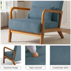Fauteuil d'appoint du milieu du siècle en velours côtelé – 1 place, plusieurs couleurs