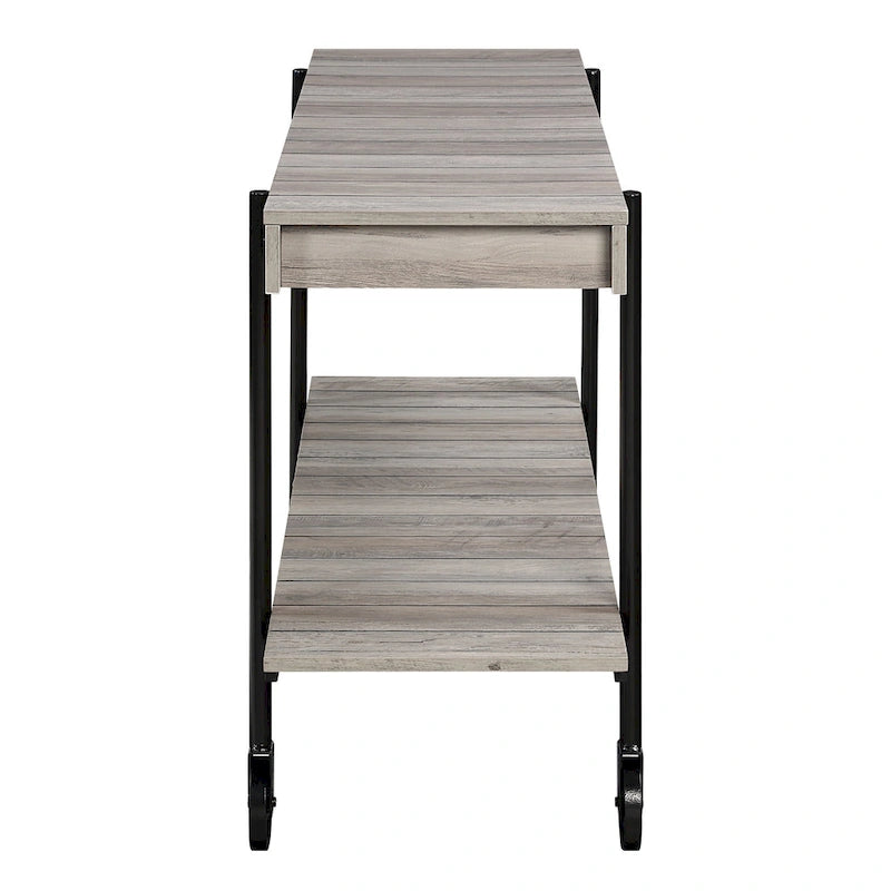 Console de Ferme avec Roues Décoratives et Étagère Inférieure – Plusieurs Couleurs