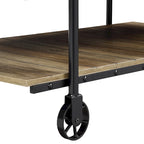 Console de Ferme avec Roues Décoratives et Étagère Inférieure – Plusieurs Couleurs