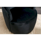 Fauteuil d'appoint pivotant en velours – 1 place, plusieurs couleurs