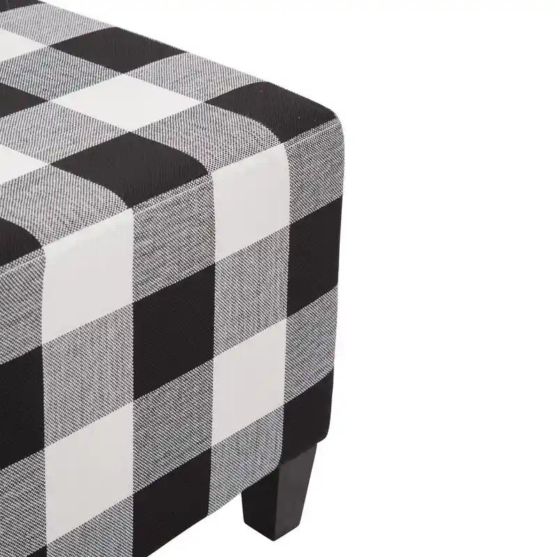 Repose-pieds ottoman à carreaux vichy – Plusieurs couleurs