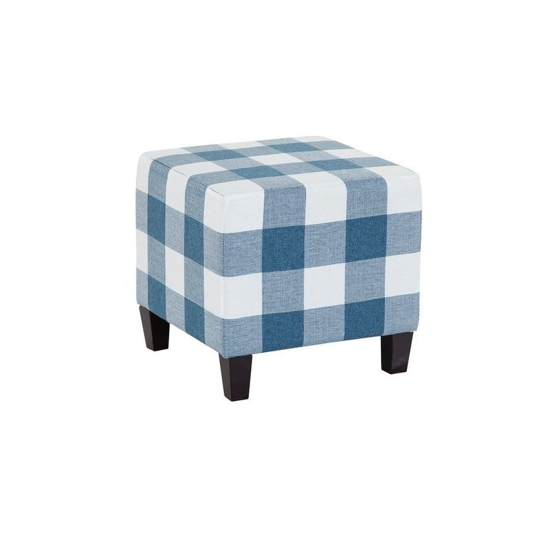 Repose-pieds ottoman à carreaux vichy – Plusieurs couleurs