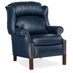 Fauteuil à oreilles inclinable en cuir avec dossier coulissant – 1 place, plusieurs coloris