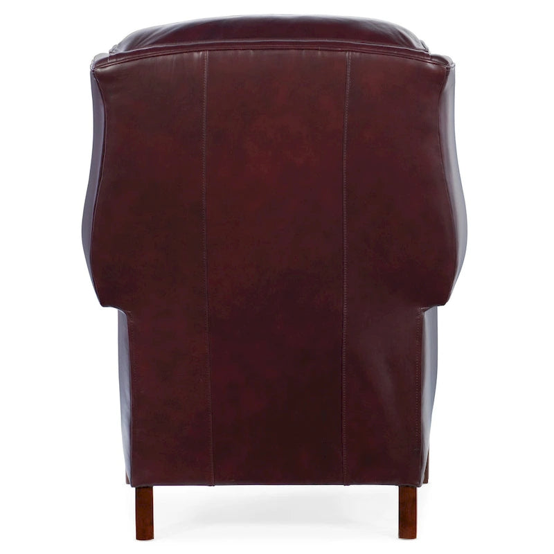 Fauteuil à oreilles inclinable en cuir avec dossier coulissant – 1 place, plusieurs coloris