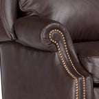 Fauteuil à oreilles inclinable en cuir avec dossier coulissant – 1 place, plusieurs coloris