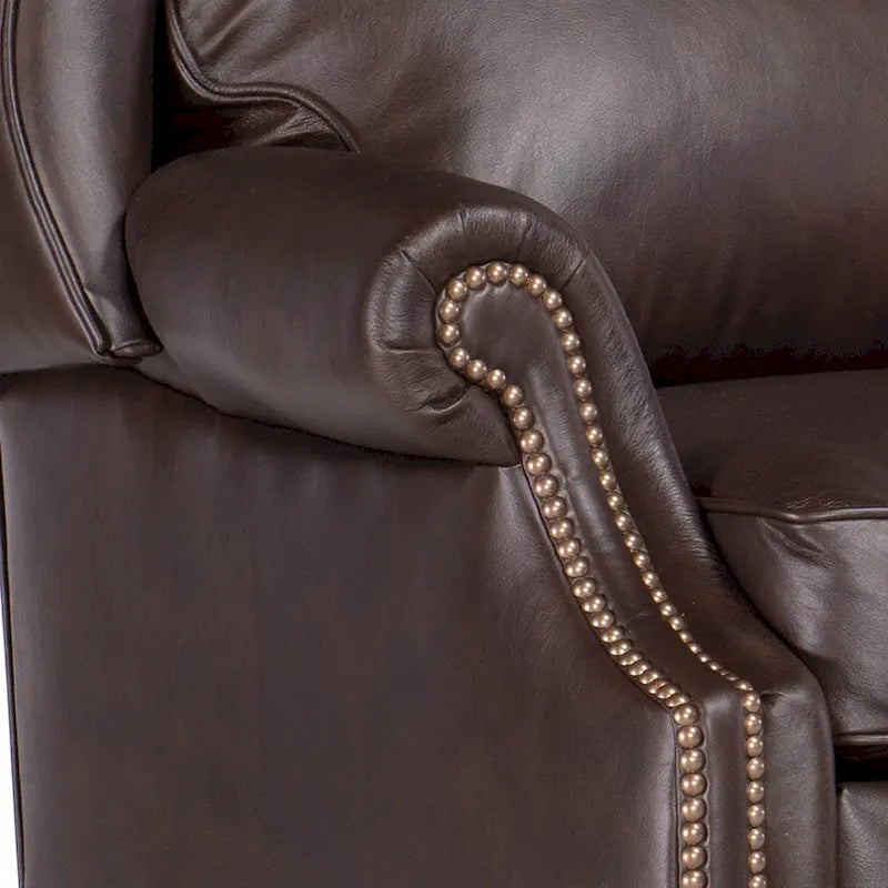 Fauteuil à oreilles inclinable en cuir avec dossier coulissant – 1 place, plusieurs coloris