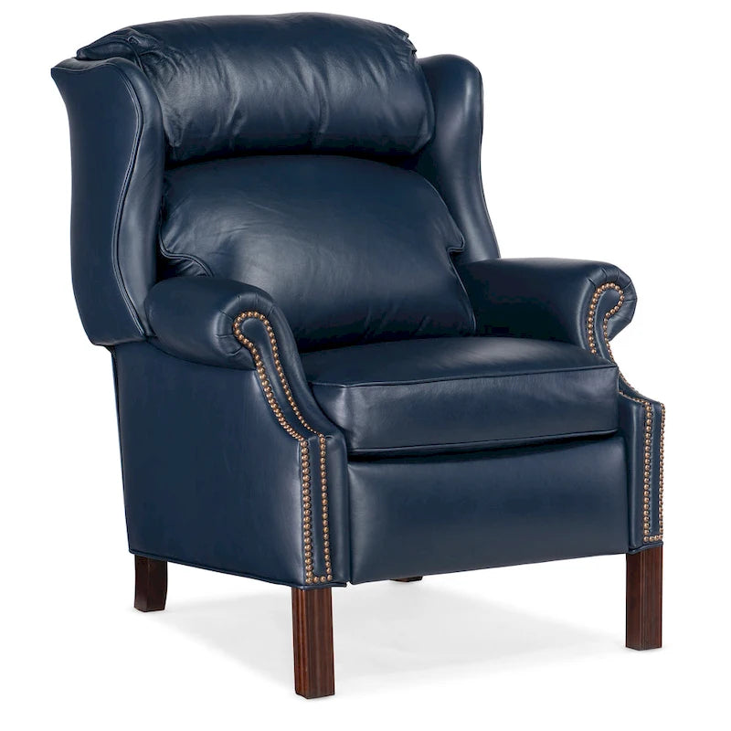Fauteuil à oreilles inclinable en cuir avec dossier coulissant – 1 place, plusieurs coloris