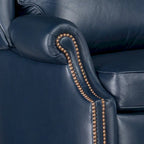 Fauteuil à oreilles inclinable en cuir avec dossier coulissant – 1 place, plusieurs coloris