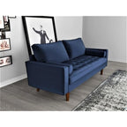 Canapé capitonné en velours de style Mid-Century Modern – 2 places, plusieurs coloris