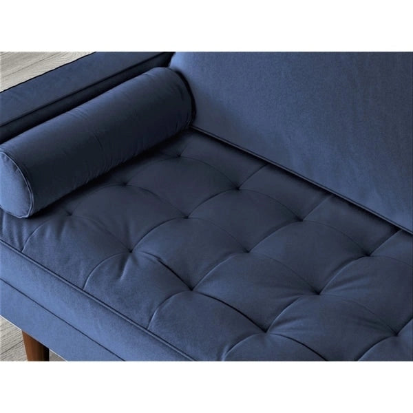 Canapé capitonné en velours de style Mid-Century Modern – 2 places, plusieurs coloris