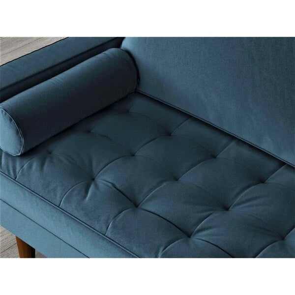 Canapé capitonné en velours de style Mid-Century Modern – 2 places, plusieurs coloris
