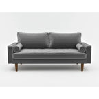 Canapé capitonné en velours de style Mid-Century Modern – 2 places, plusieurs coloris