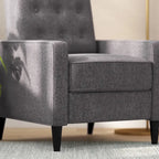 Fauteuil inclinable à dossier basculant capitonné – 1 place, plusieurs coloris