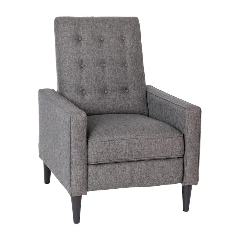 Fauteuil inclinable à dossier basculant capitonné – 1 place, plusieurs coloris