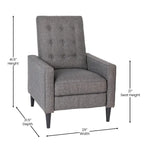 Fauteuil inclinable à dossier basculant capitonné – 1 place, plusieurs coloris