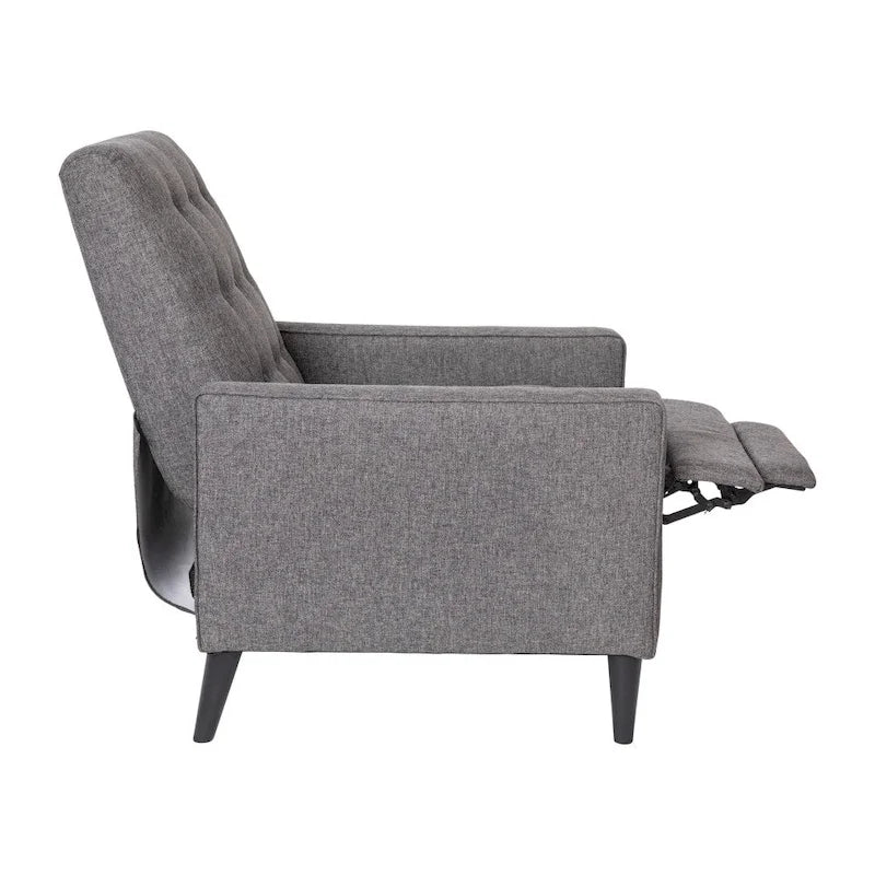 Fauteuil inclinable à dossier basculant capitonné – 1 place, plusieurs coloris