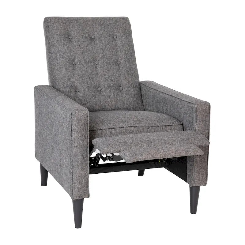 Fauteuil inclinable à dossier basculant capitonné – 1 place, plusieurs coloris