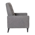 Fauteuil inclinable à dossier basculant capitonné – 1 place, plusieurs coloris