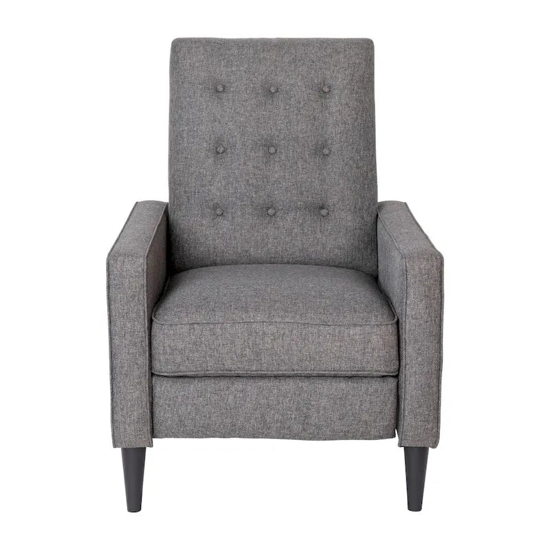 Fauteuil inclinable à dossier basculant capitonné – 1 place, plusieurs coloris