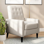 Fauteuil inclinable à dossier basculant capitonné – 1 place, plusieurs coloris