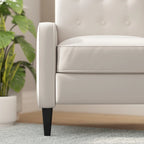 Fauteuil inclinable à dossier basculant capitonné – 1 place, plusieurs coloris