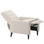 Fauteuil inclinable à dossier basculant capitonné – 1 place, plusieurs coloris