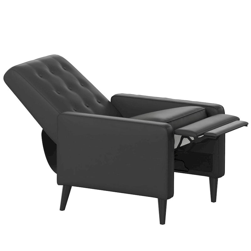 Fauteuil inclinable à dossier basculant capitonné – 1 place, plusieurs coloris