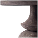 Table à manger ronde sur pied en bois de manguier massif – 6 places, plusieurs coloris