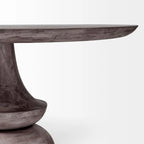 Table à manger ronde sur pied en bois de manguier massif – 6 places, plusieurs coloris