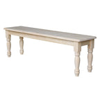 Banc de salle à manger inachevé en bois massif de style campagnard – 2-3 places