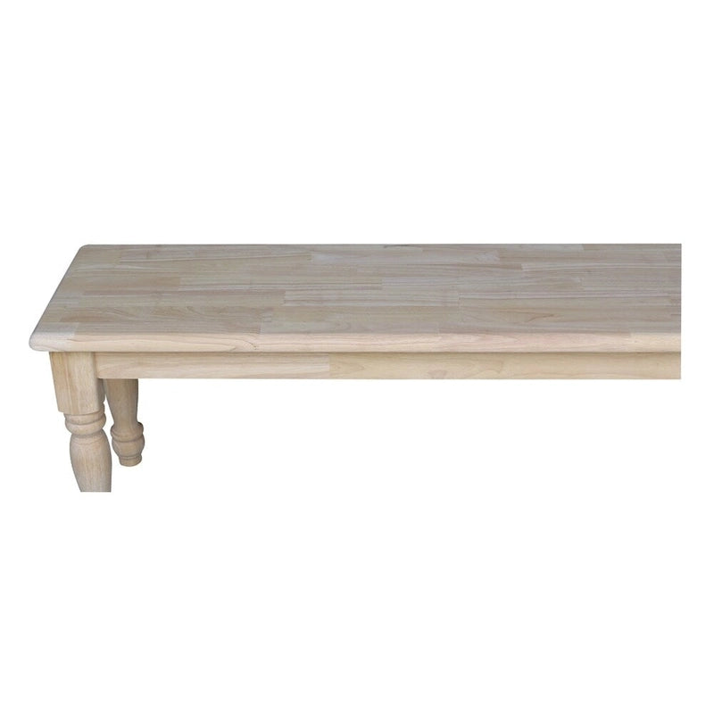Banc de salle à manger inachevé en bois massif de style campagnard – 2-3 places