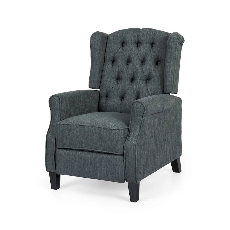 Fauteuil inclinable à dossier basculant, capitonné en polyester – 1 place, plusieurs coloris